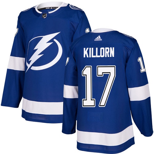 Adidas Lightning #17 Alex Killorn Blue Home Authentic Stitched NHL Jersey - Click Image to Close